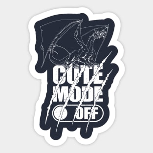 Danger.Cute Mode Off Sticker